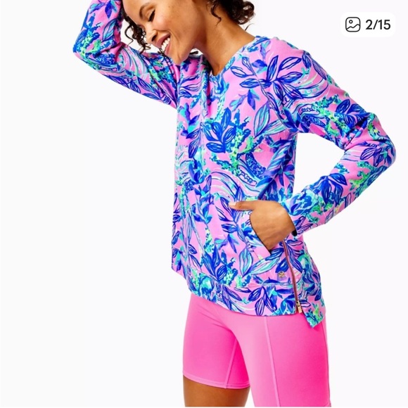 Lilly Pulitzer Luxletic Beach Comber Pullover XS - Picture 2 of 13